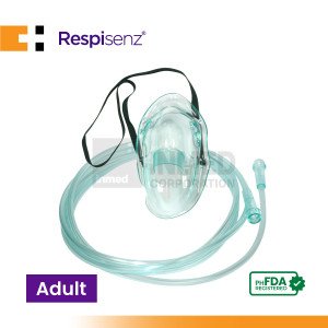 Respisenz Oxygen Mask w/ tubing, Adult
