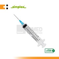Simplex Disposable Syringe with Needle 10ml LL (Box of 100s)