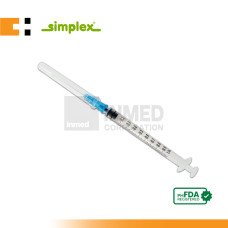 Simplex Disposable Syringe with Needle 1ml G23 x 1 LS (Box of 100s)
