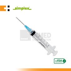 Simplex Disposable Syringe with Needle 5ml LL (Box of 100s)