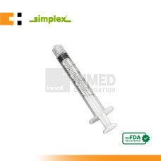 Simplex Disposable Syringe 3ml LL (Box of 100s)