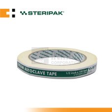 Steripak Steam Autoclave Sterilization Indicator Tape, 12mm x 50M (1/2" x 35Y) (Box of 36s)