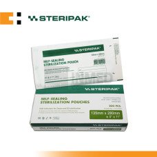 Steripak Self-Sealing Sterilization Pouch  W135mm x L280mm (Box of 200s)