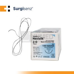 Surgisenz Nexisilk (2/0, 26mm, 75cm, 1/2...