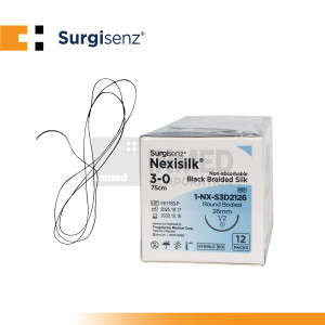 Surgisenz Nexisilk (3/0, 26mm, 75cm,1/2 ...