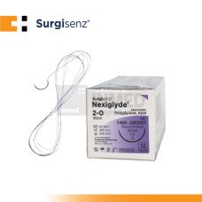 Surgisenz Nexiglyde Polyglycolic Acid (2/0, 37mm, 90cm, 1/2 Circle, Round Bodied)