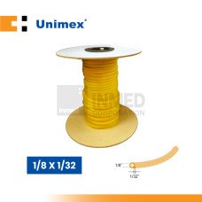 Unimex Amber Rubber Tubing, 1/8 x 1/32 (50ft)