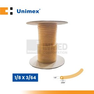 Unimex Amber Rubber Tubing, 1/8 x 3/64 (...