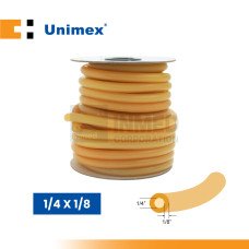 Unimex Amber Rubber Tubing, 1/4 x 1/8 (50ft)