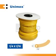 Unimex Amber Rubber Tubing, 1/4 x 1/16 (50ft)