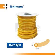 Unimex Amber Rubber Tubing, 1/4 x 3/32 (50ft)