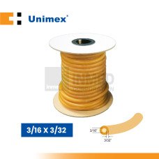 Unimex Amber Rubber Tubing, 3/16 x 3/32 (50ft)