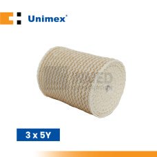 Unimex Elastic Bandage V-Grip, 3x5 yd