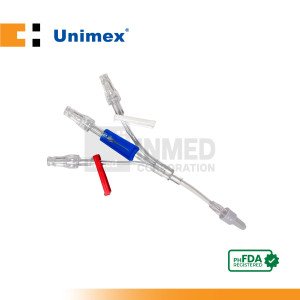 Unimex Tri-Lumen Extension Tube w/ Posit...