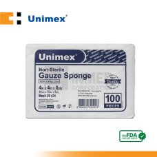 Unimex Gauze Swab 4x4, 8-Ply with X-Ray (Pack of 100)