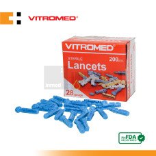 Vitromed Blood Lancet G28 Light Blue (Box of 200s)