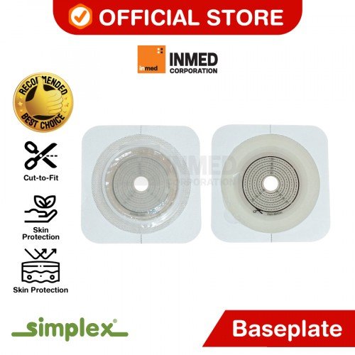 Simplex Baseplate | Hydrocolloid Flange for Colostomy Bag, Skin ...