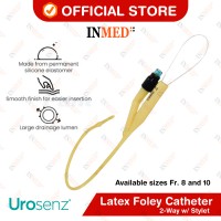 Urosenz Latex Foley Catheter, 2-Way w/ S...